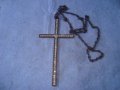 СТАР ГОЛЯМ МЕТАЛЕН АРТ КРЪСТ с КРИСТАЛЧЕТА и ВЕРИЖКА ФЕШЪН КОЛИЕ 27451, снимка 4