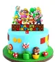 Супер Марио Super Mario цветен пластмасов топер украса табела за торта рожден ден, снимка 3