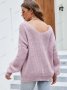 Дамски моден пуловер с джоб с V-образно деколте, 2цвята - 023, снимка 3