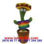 Пеещ танцуващ и повтарящ плюшен кактус в саксия играчка за деца  - код 3698, снимка 12