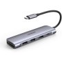 UGREEN USB C Hub 6 в 1 USB-C към 4K HDMI, 2xUSB 3.0, PD 100 W, SD/TF четец на карти, снимка 1