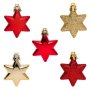 9 броя Комплект коледни Звезди висулки за елха, Червени и златни, 5см, снимка 2