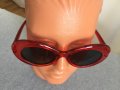 Нови Дамски Слънчеви Очила Червени Черни Прозрачни Кръгли Ретро Модел Модерни , снимка 8