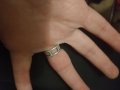 Красив сребърен пръстен-халка, снимка 3