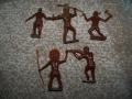 Лот 5 пластмасови войници индианци соц играчки, снимка 3