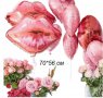 Големи устни целувка уста фолио фолиев балон хелий или въздух парти рожден ден, снимка 1 - Други - 29477561