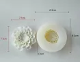 3D едро цвете Далия тип Божур силиконов молд форма фондан шоколад гипс смола свещ сапун, снимка 1