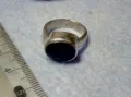СТИЛЕН РЕТРО АРТ СРЕБЪРЕН ПРЪСТЕН СРЕБРО 925 с ШЛИФОВАН ЧЕРЕН ОНИКС РЪЧНА ИЗРАБОТКА 10089, снимка 6