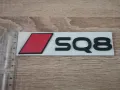 емблема Audi SQ8 нов стил черно с червено, снимка 3