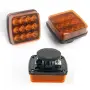 LED сигнална лампа маяк 12-24V оранжева 12 LED 2 броя, снимка 3