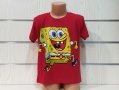 Нова детска червена тениска с дигитален печат Спондж боб, SpongeBob, снимка 5