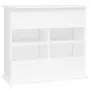 vidaXL Поставка за аквариум, бяла, 81x36x73 см, инженерно дърво, снимка 8