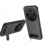 WANLONFENG QT Магнитен Калъф за Oppo Find X9 Ultra 5G - PC+TPU, Карбон текстура, Стойка, 4 цвята, снимка 2