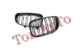 Двойни бъбреци БМВ BMW E81 E87 E82 E88 2007–2011 Фейслифт Черен Гланц Комплект, снимка 7