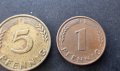 Монети . Германия. 1, 5 и 10 пфенига. 1950 година., снимка 5