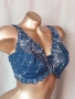 hunkemoller 95 E Тъмно син сутиен с бродерия , снимка 3