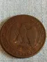 Монета 10 сантима 1855г. Франция Император Наполеон трети 30434, снимка 1
