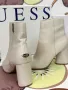 Дамски боти Guess крем, черни естествена кожа , снимка 11