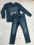 детска блуза с дънки 134-140 см, снимка 1 - Детски комплекти - 42285912