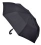 Автоматичен сгъваем чадър за дъжд Черен с кожена дръжка 36,5 см, снимка 3