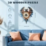 Нов Дървен Механичен 3D Пъзел Часовник Thunderbird – Хоби и Декор дом, снимка 2