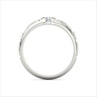 Нежен пръстен с бял циркон, посребрен, снимка 3 - Пръстени - 42154642