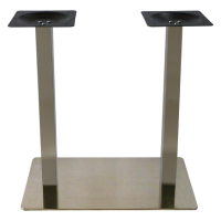 Иноксова/метална гладка правоъгълна стойка,крак,основа за маса с плот до 150/90 см., снимка 2 - Маси - 43162710