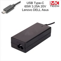 Зарядно USB Type-C 65W 3.25A 20V Lenovo DELL-Ново, снимка 1 - Друга електроника - 44214237