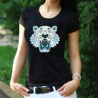 ХИТ! Дамски тениски с TIGER Paris BLUE! Поръчай с твоя идея!, снимка 2 - Тениски - 28918284