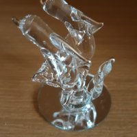 Нова изящна стъклена фигурка делфини , снимка 13 - Статуетки - 30097401