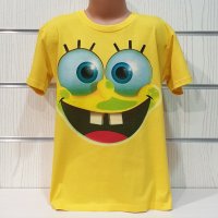 Нова детска тениска с дигитален печат Спондж боб, SpongeBob, снимка 8 - Детски тениски и потници - 31690982