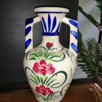 Стара ваза ръчнорисувана, снимка 3 - Вази - 38473495