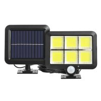Слънчева соларна система Automat, с PIR датчик, сензор за движение, 120 LED COB, slf120, черен, снимка 1 - Друга електроника - 31569342