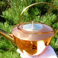 Меден чайник,чайник от мед,неизползван. , снимка 10 - Антикварни и старинни предмети - 42504859