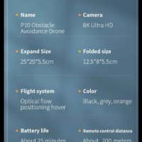 Дрон  P10 pro max с двойна камера с wifi u  висока разделителна способност на камерите, снимка 6 - Дронове и аксесоари - 44307058