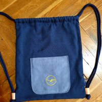 Раница Lufthansa Upcycling Collection Gym Bag, синя, снимка 3 - Раници - 31274926