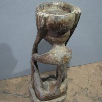  дървена статуетка африканска, снимка 4 - Антикварни и старинни предмети - 35008065
