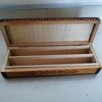 Дървена кутия моливник 21 х 7 х 4 см. , снимка 8 - Други стоки за дома - 36902057