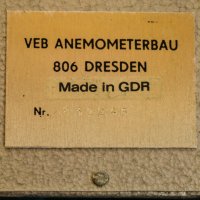 Стар Немски Ветромер Анемометър VEB ANEMOMETER Made in GDR N: 832246, снимка 5 - Антикварни и старинни предмети - 33759733