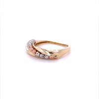 Златен дамски пръстен 3,71гр. размер:54 14кр. проба:585 модел:20642-6, снимка 3 - Пръстени - 42815917