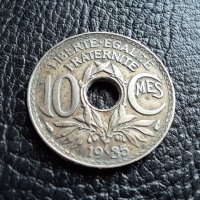 Стара монета 10 сантима 1935 г. Франция - красива !, снимка 4 - Нумизматика и бонистика - 42211307