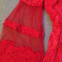 Елегантна червена дантелена рокля , снимка 9 - Рокли - 38035901