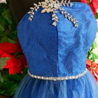 официална рокля в микс от индиго и тъмно синьо с камъни, снимка 9 - Рокли - 29297896
