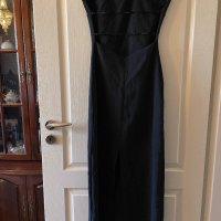 Нова дълга черна еластична елегантна официална парти коктейлна класическа рокля , снимка 16 - Рокли - 40146306