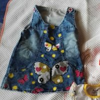 Рокличка за бебе 3-6 месеца, рокля за бебе, детски дрехи, снимка 1 - Бебешки рокли - 34475190