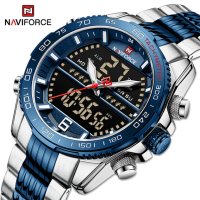 Мъжки часовник Naviforce Digital Sport Watch, Син / Сребрист, снимка 1 - Мъжки - 40246276