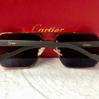 Cartier висок клас мъжки слънчеви очила с дървени дръжки, снимка 9 - Слънчеви и диоптрични очила - 42830684
