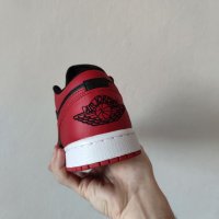 Nike Air Jordan 1 Low Bred Red Black Нови Оригинални Обувки Маратонки Размер 42 Номер 26.5см, снимка 10 - Маратонки - 40513448