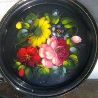 Стара съветска чинийка живопис, снимка 1 - Други ценни предмети - 38051500