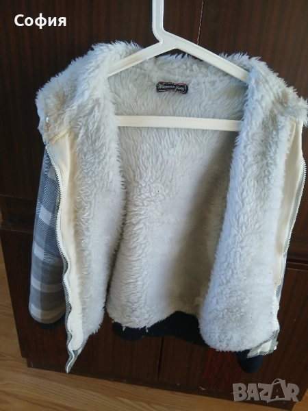 яке с качулка и кожена подплата , снимка 1